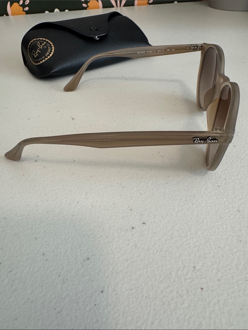Ray-Ban Women's Taupe Round Sunglasses with Brown Gradient Lenses - Picture 10 of 13